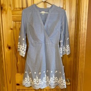 a new day blue and white XS striped dress